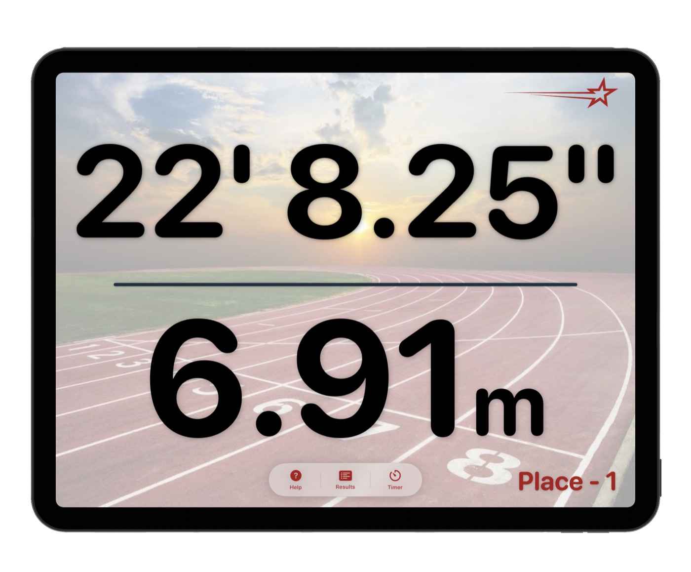 Distance broadcast to a connected LaserPad display